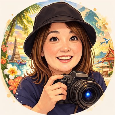chee(旅のブログ運営者)のプロフィールイラスト